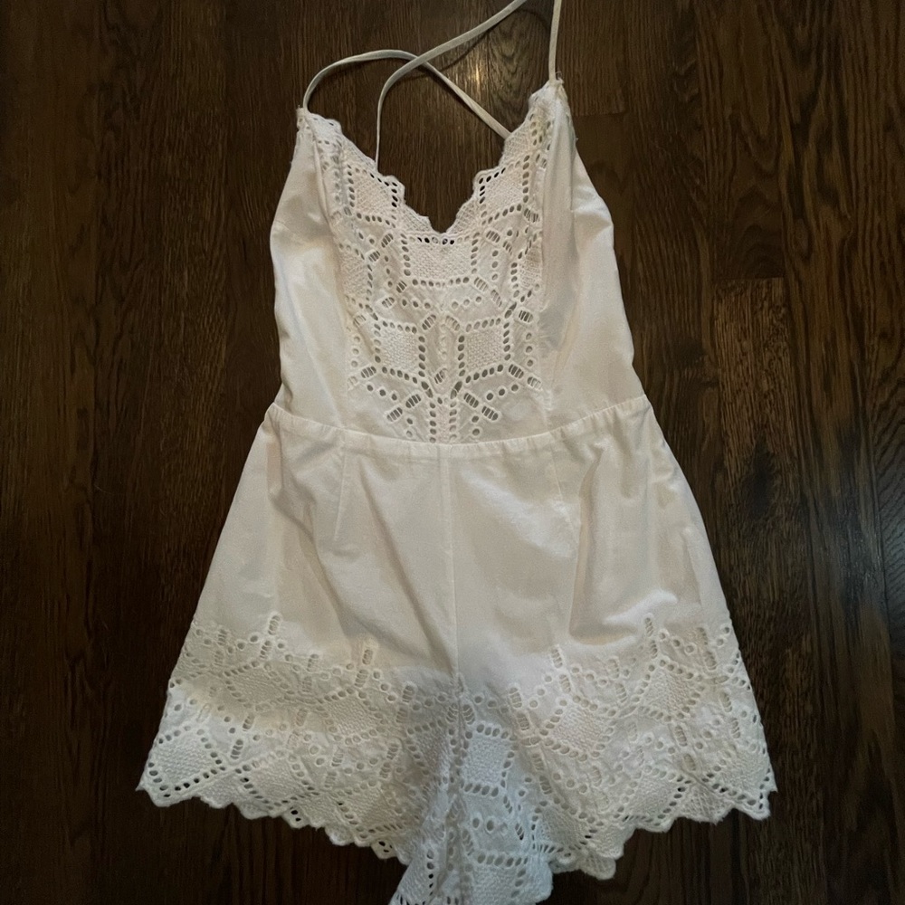BP white lace romper